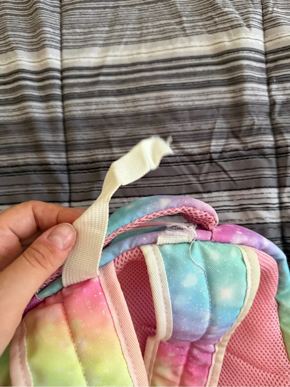 Kids Unicorn Backpack in Pastel Rainbow Pink - Brand Unspecified